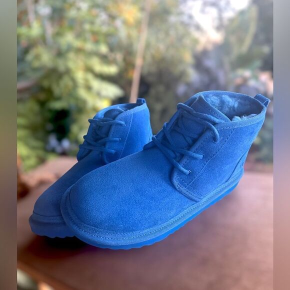 🔥🔥UGG NEUMEL SUEDE SHEARLING LINED CHUKKA ANKLE BOOTS MEN YOUTH 5 WOMEN  7 - Picture 4 of 16